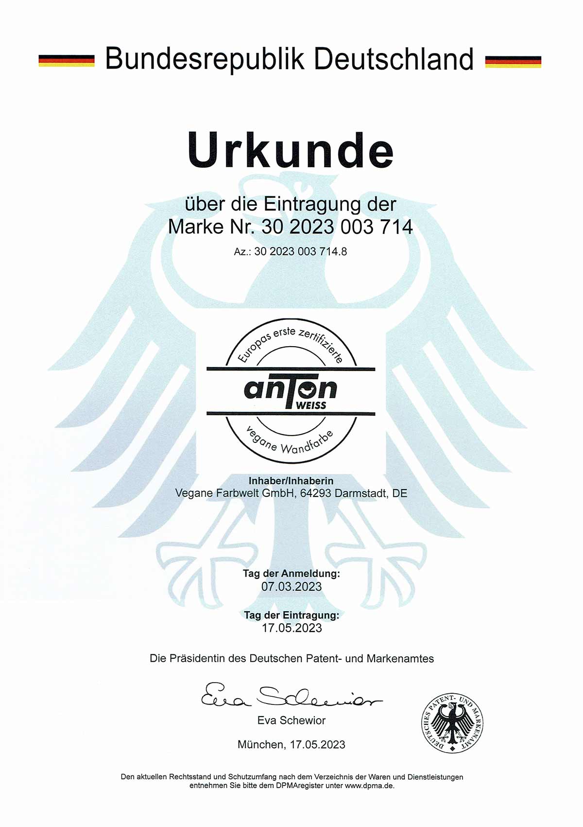 Europas erste zertifizierte vegane Wandfarbe