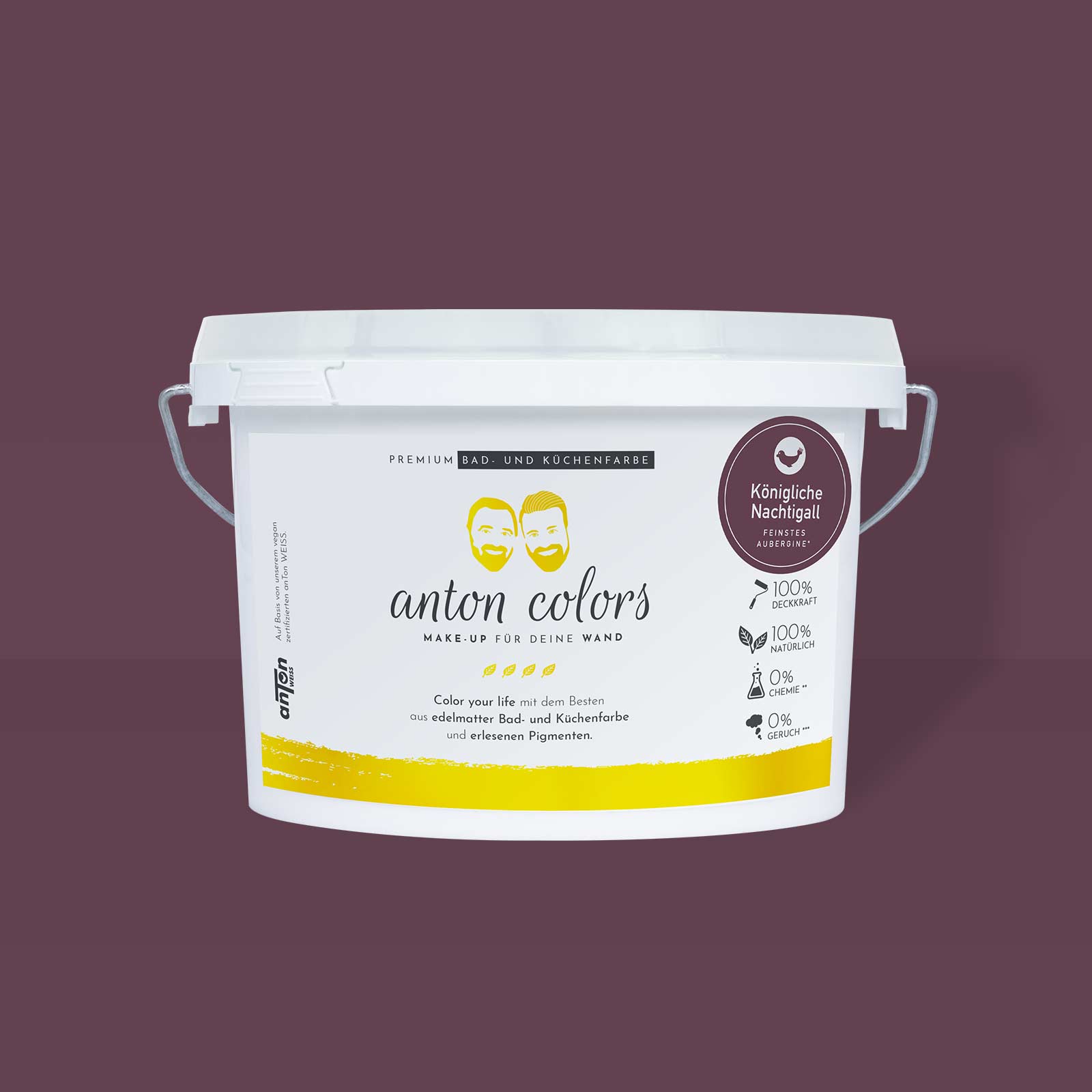 anton colors - Königliche Nachtigall (feinstes Aubergine)