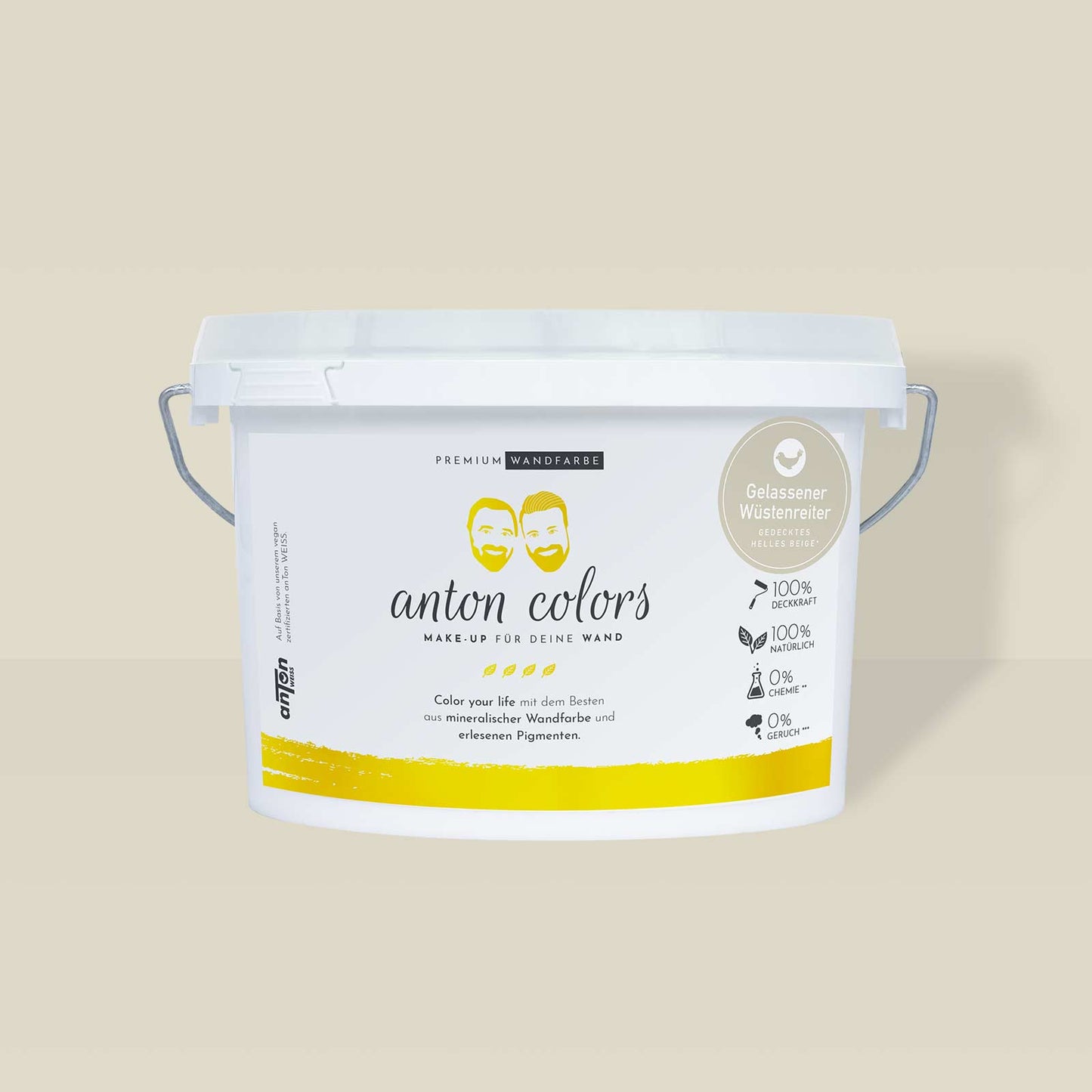 anton colors - Gelassener Wüstenreiter (gedecktes helles Beige)