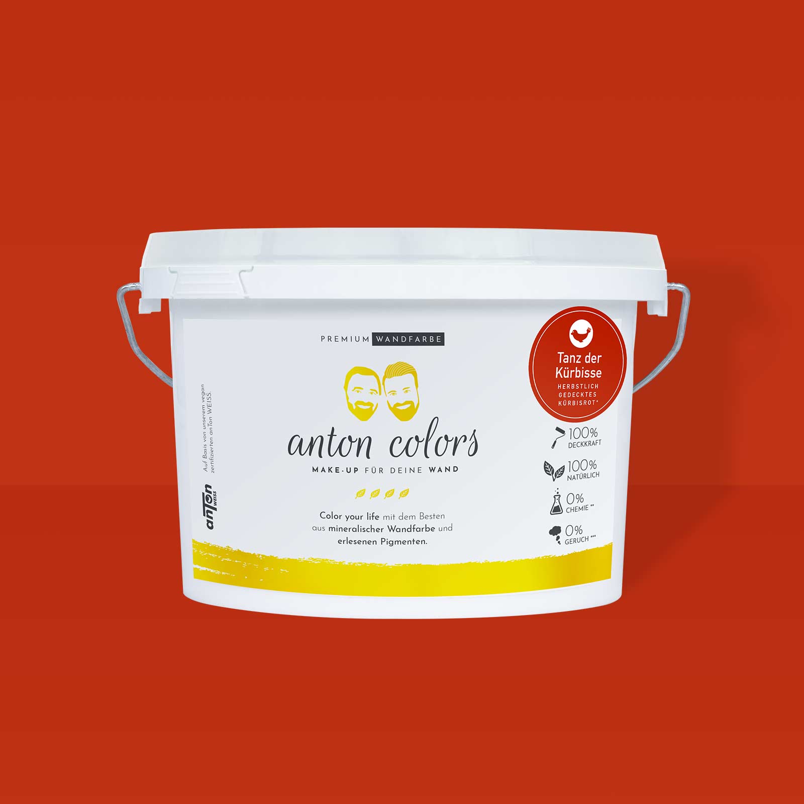 Wandfarbe Kürbisrot