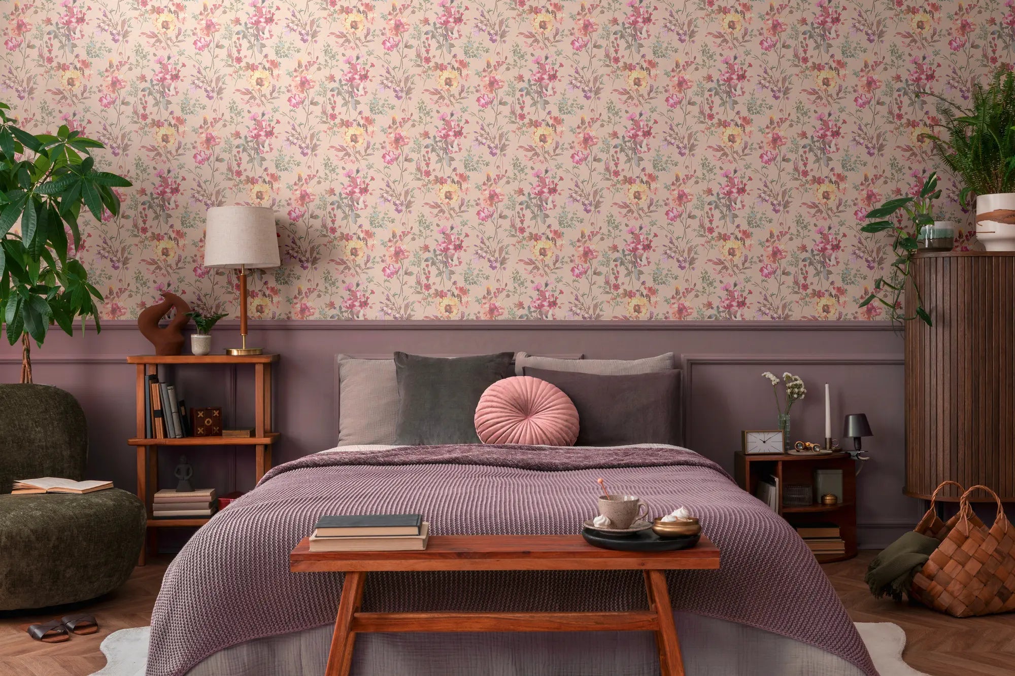 Lárt floral | Vliestapete