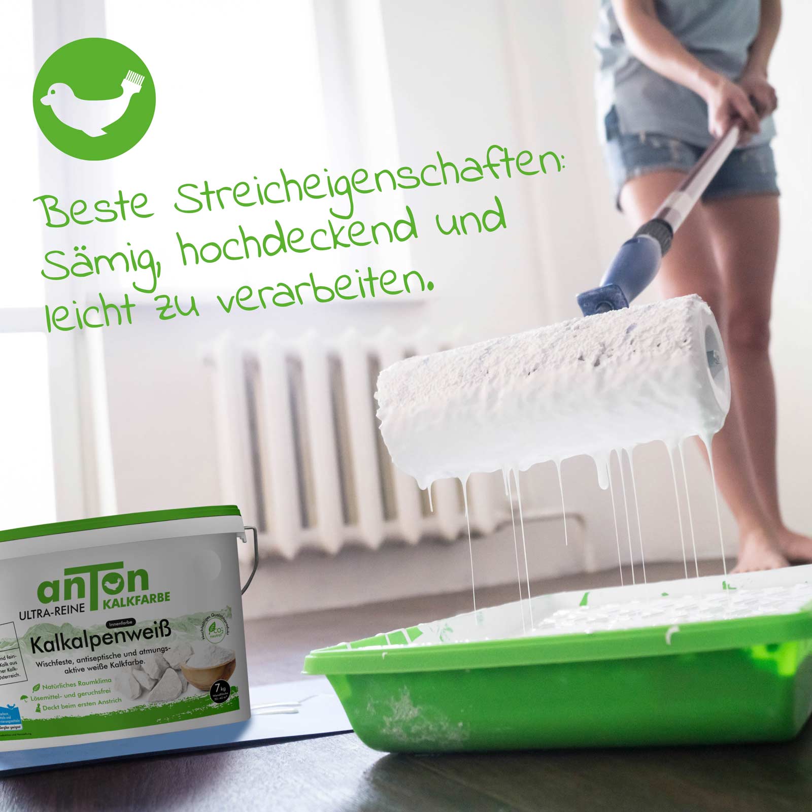 anTon Kalkfarbe für innen - Jetzt 25% mehr Inhalt