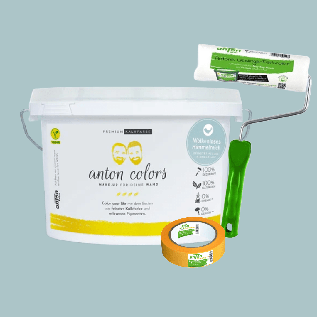 anton colors - Basic Set: Wähle aus 11 Farbtönen + Farbroller + Washi-Tape
