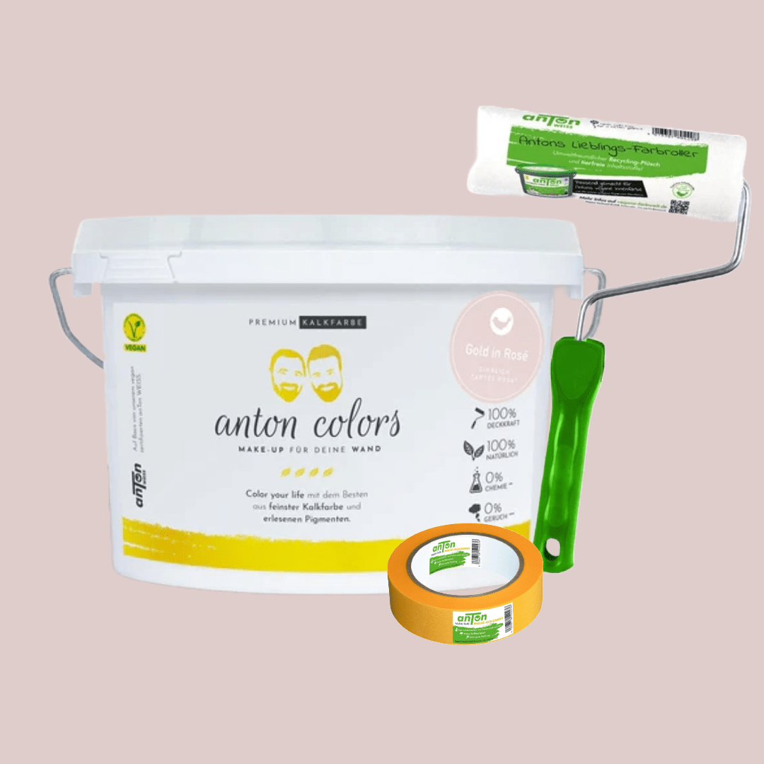 anton colors - Basic Set: Wähle aus 11 Farbtönen + Farbroller + Washi-Tape