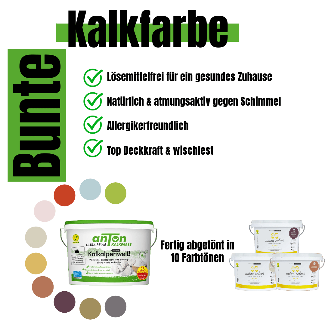 anton colors - Basic Set: Wähle aus 11 Farbtönen + Farbroller + Washi-Tape