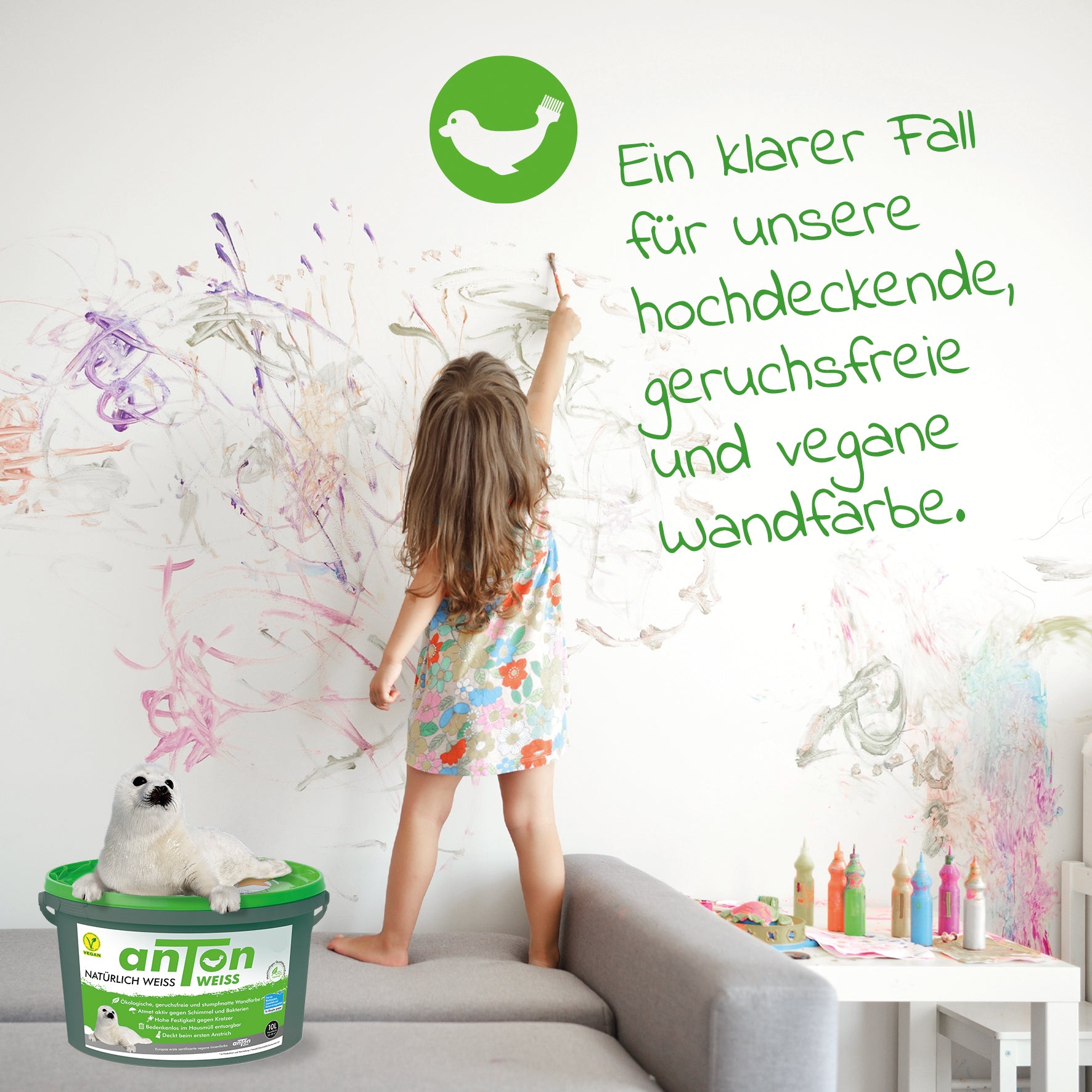 Vegane Silikatfarbe – natürlich weiße, ökologische und geruchsfreie Wandfarbe