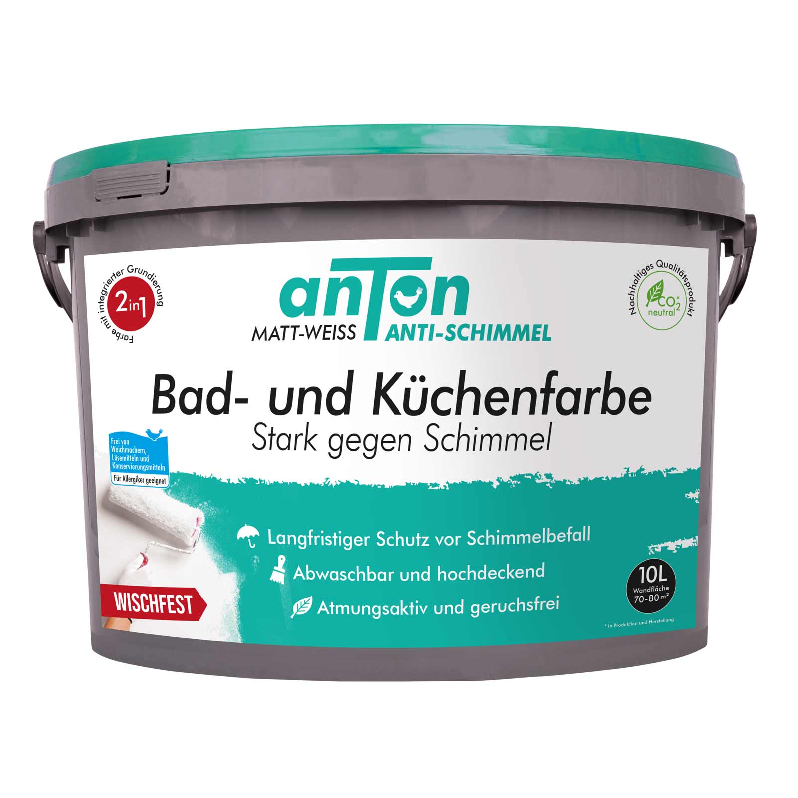 anTon Bad- und Küchenfarbe – Der effektive Anti-Schimmel-Schutz