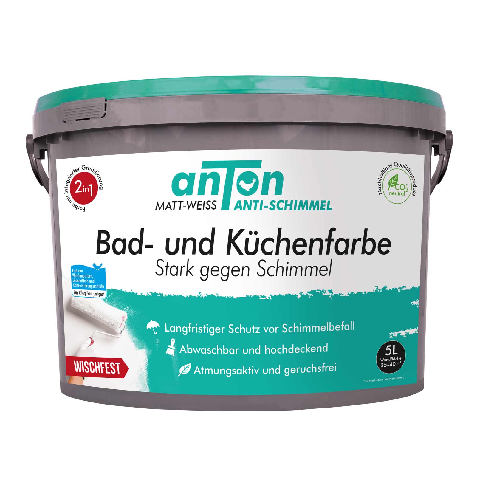 anTon Bad- und Küchenfarbe – Der effektive Anti-Schimmel-Schutz