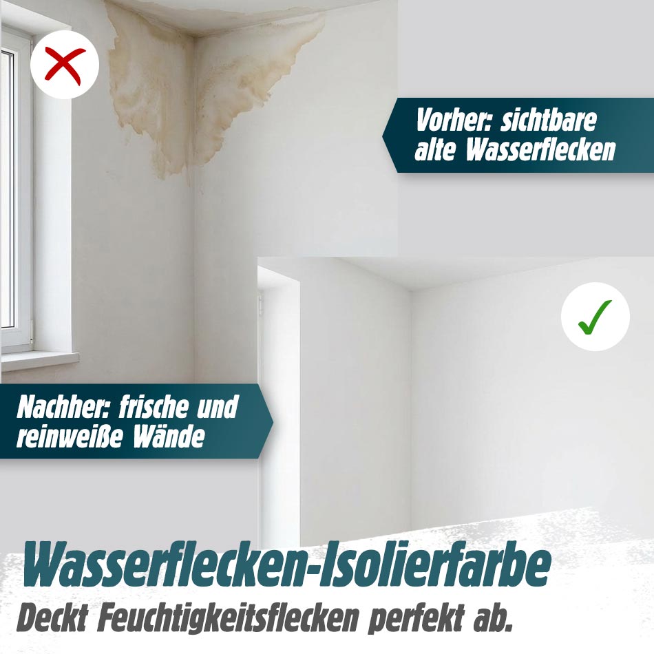 Wasserflecken Isolierfarbe - Stopp gegen Feuchtigkeitsflecken 💧