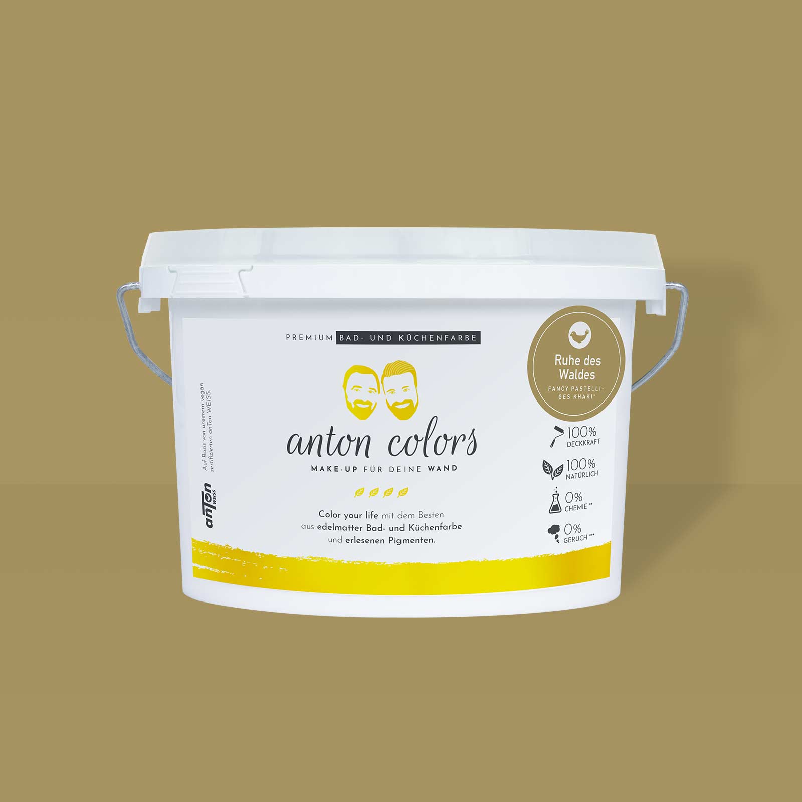 Wandfarbe Khaki