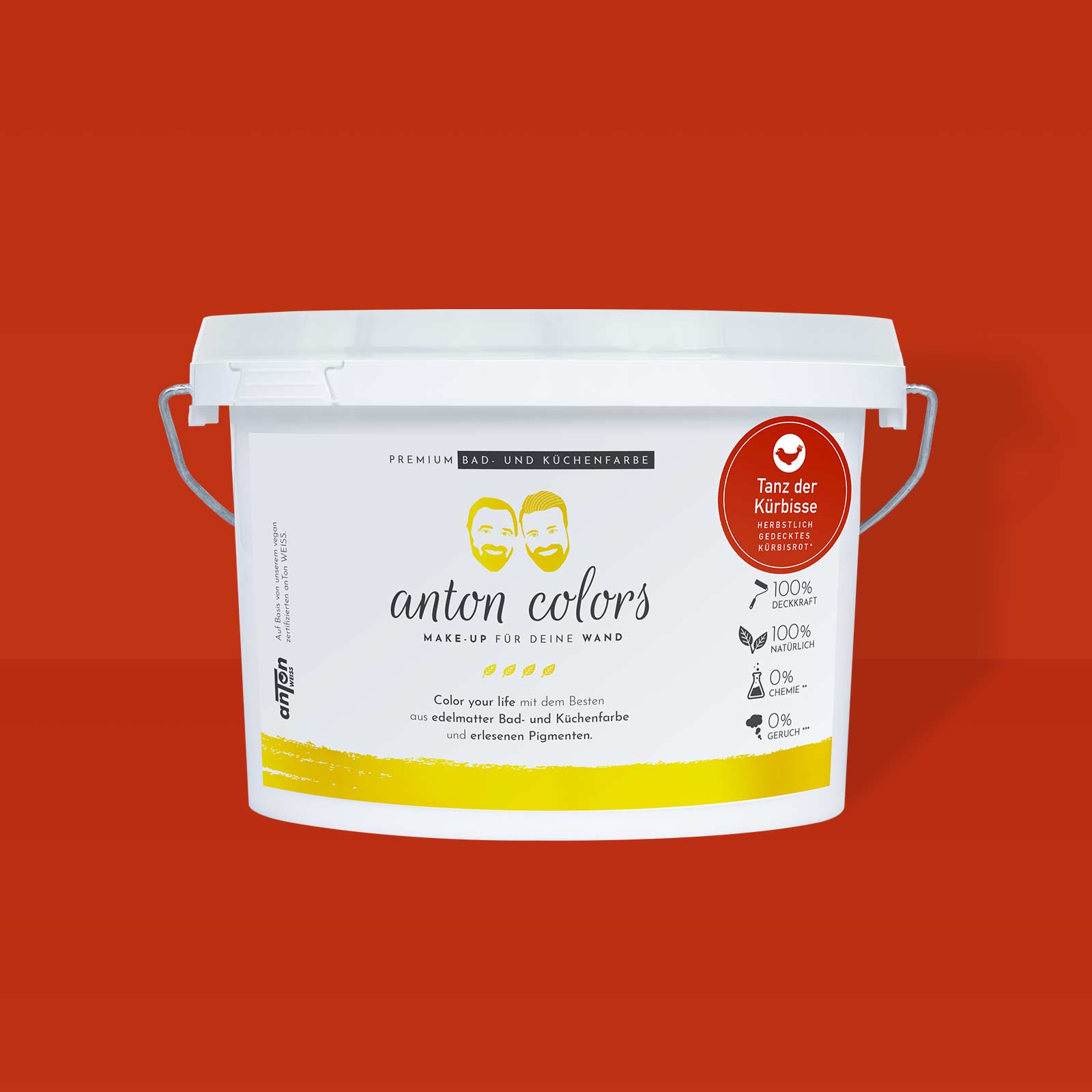 Wandfarbe Kürbisrot