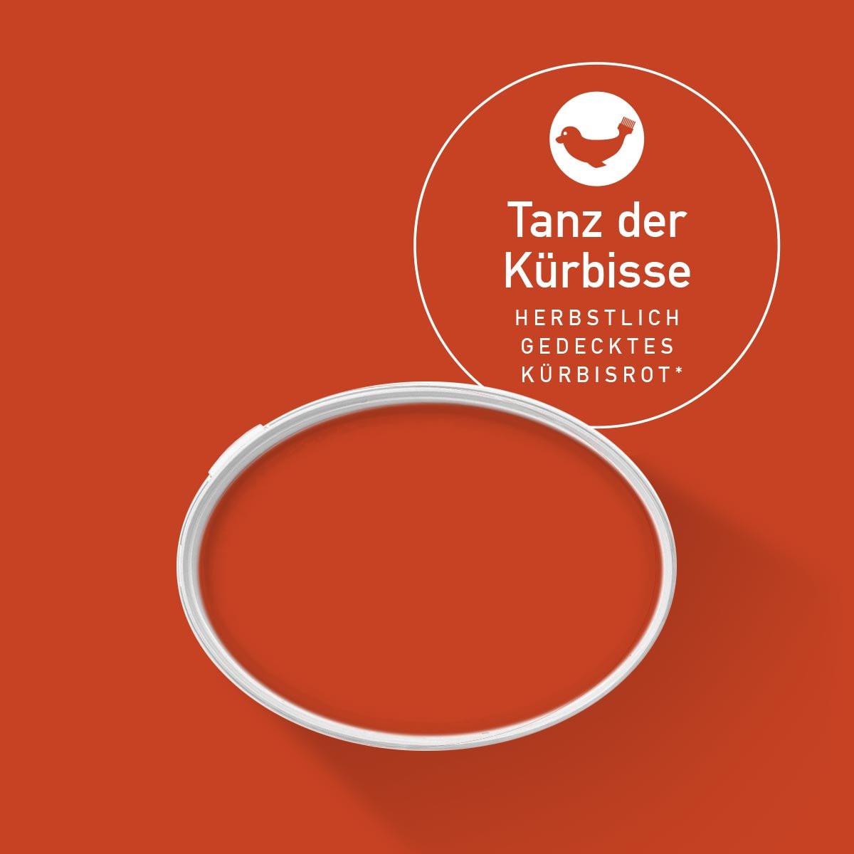 Wandfarbe Kürbisrot