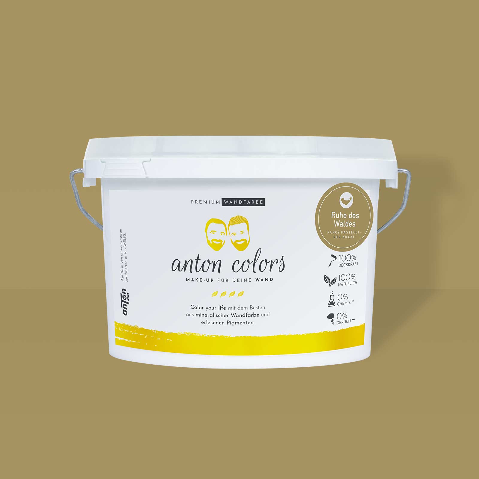 Wandfarbe Khaki