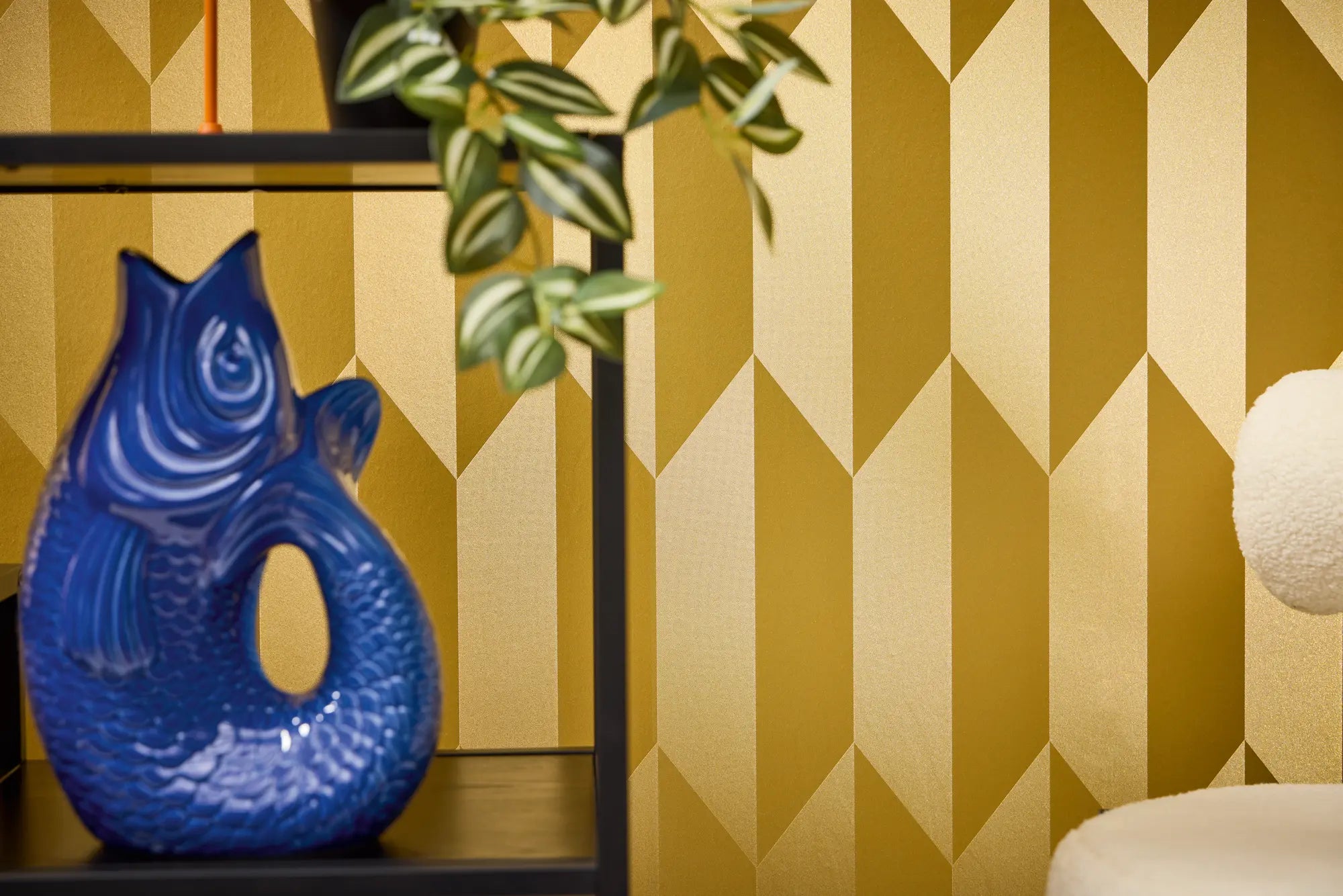 Golden Grid | Vliestapete