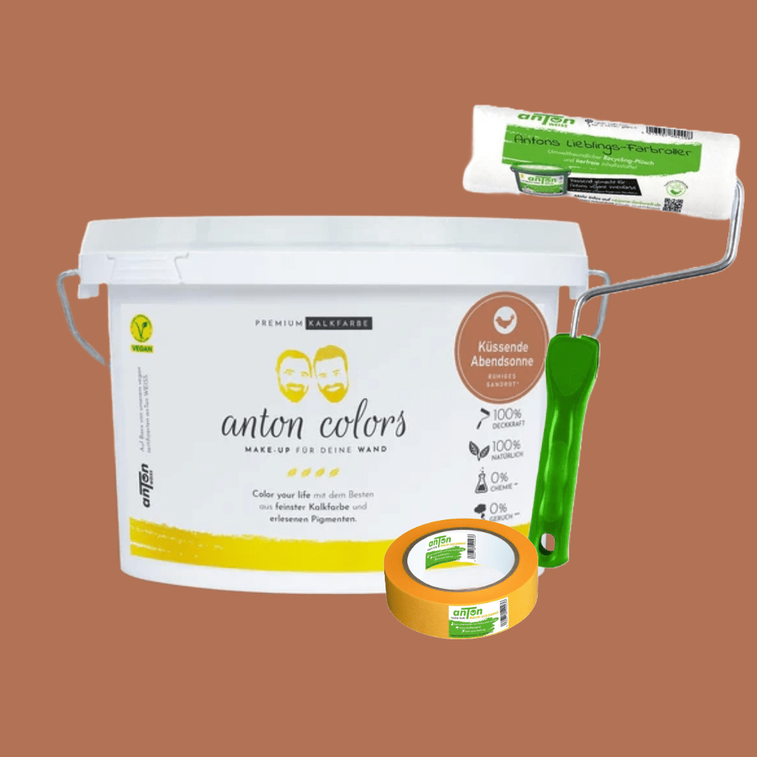 anton colors - Basic Set: Wähle aus 11 Farbtönen + Farbroller + Washi-Tape