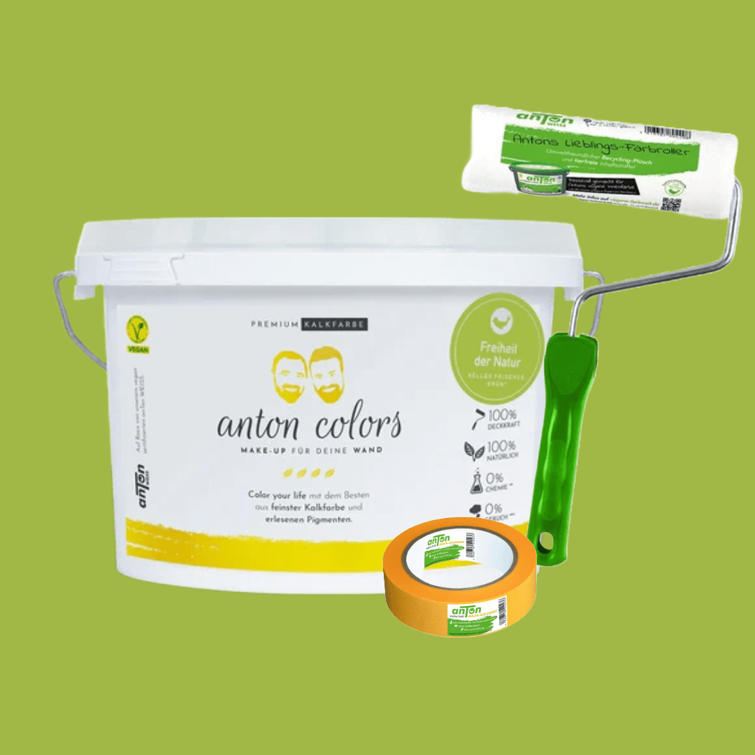 anton colors - Basic Set: Wähle aus 11 Farbtönen + Farbroller + Washi-Tape