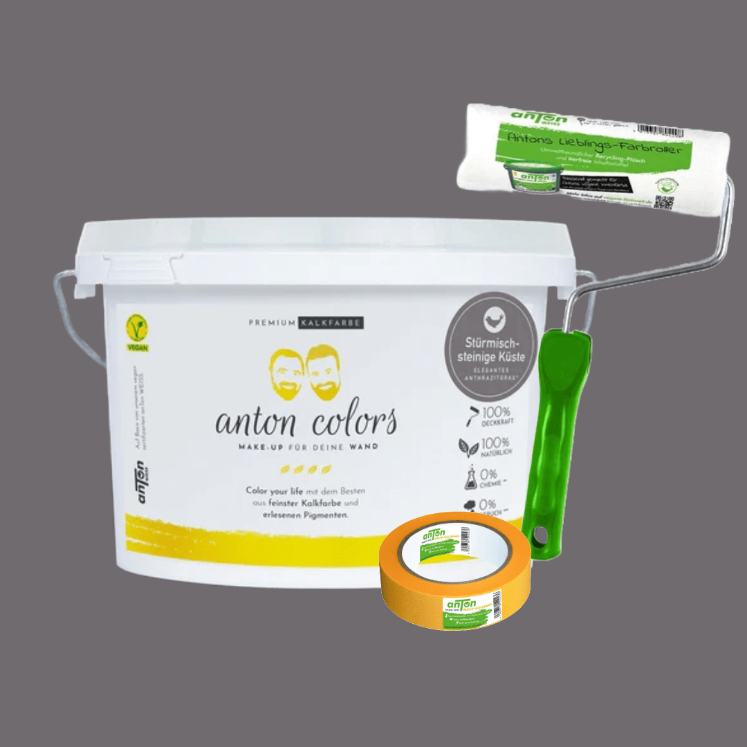 anton colors - Basic Set: Wähle aus 11 Farbtönen + Farbroller + Washi-Tape