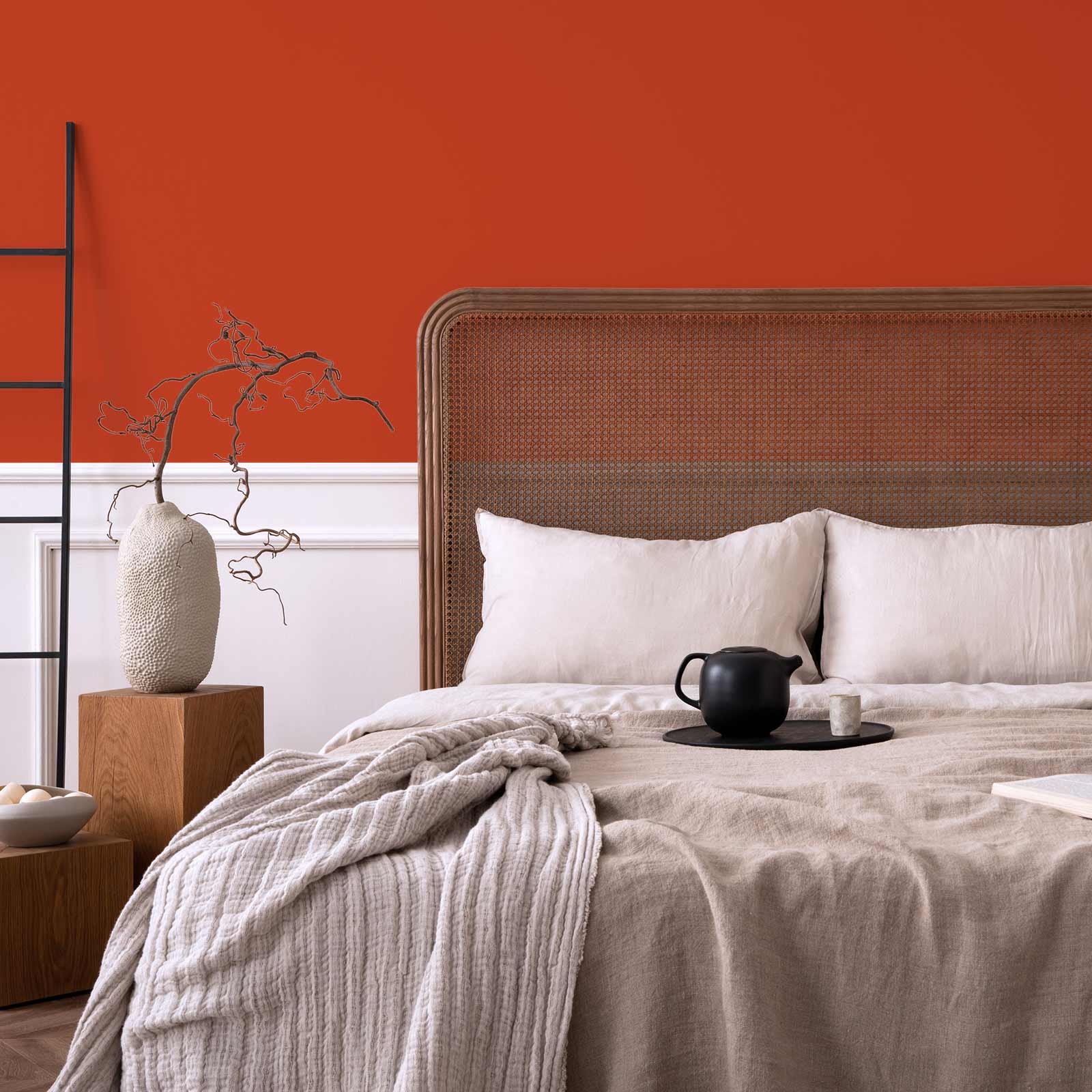 Wandfarbe Kürbisrot