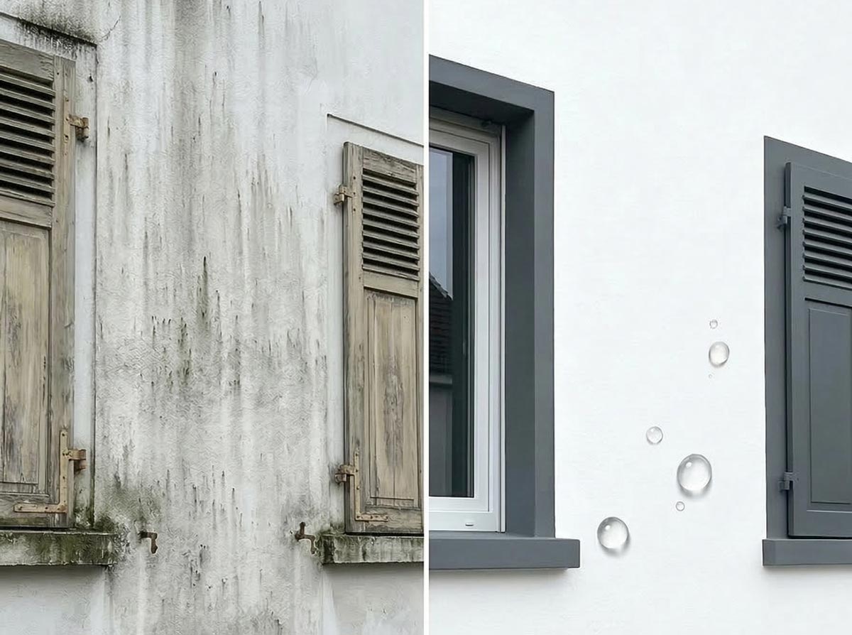 Fassadenfarbe Hybrid Sol-Silikat