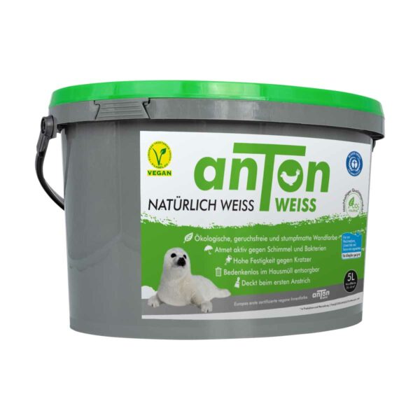 Antonweiss - Vegane Wandfarbe - 5 Liter